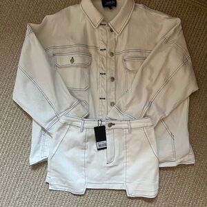 BY.DYLN White Jacket & Skirt Set